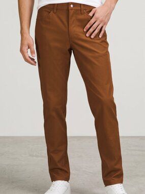 Lululemon ABC Pant Slim-Fit Pant 34 Rust Orange Copper Brown Warpstreme
